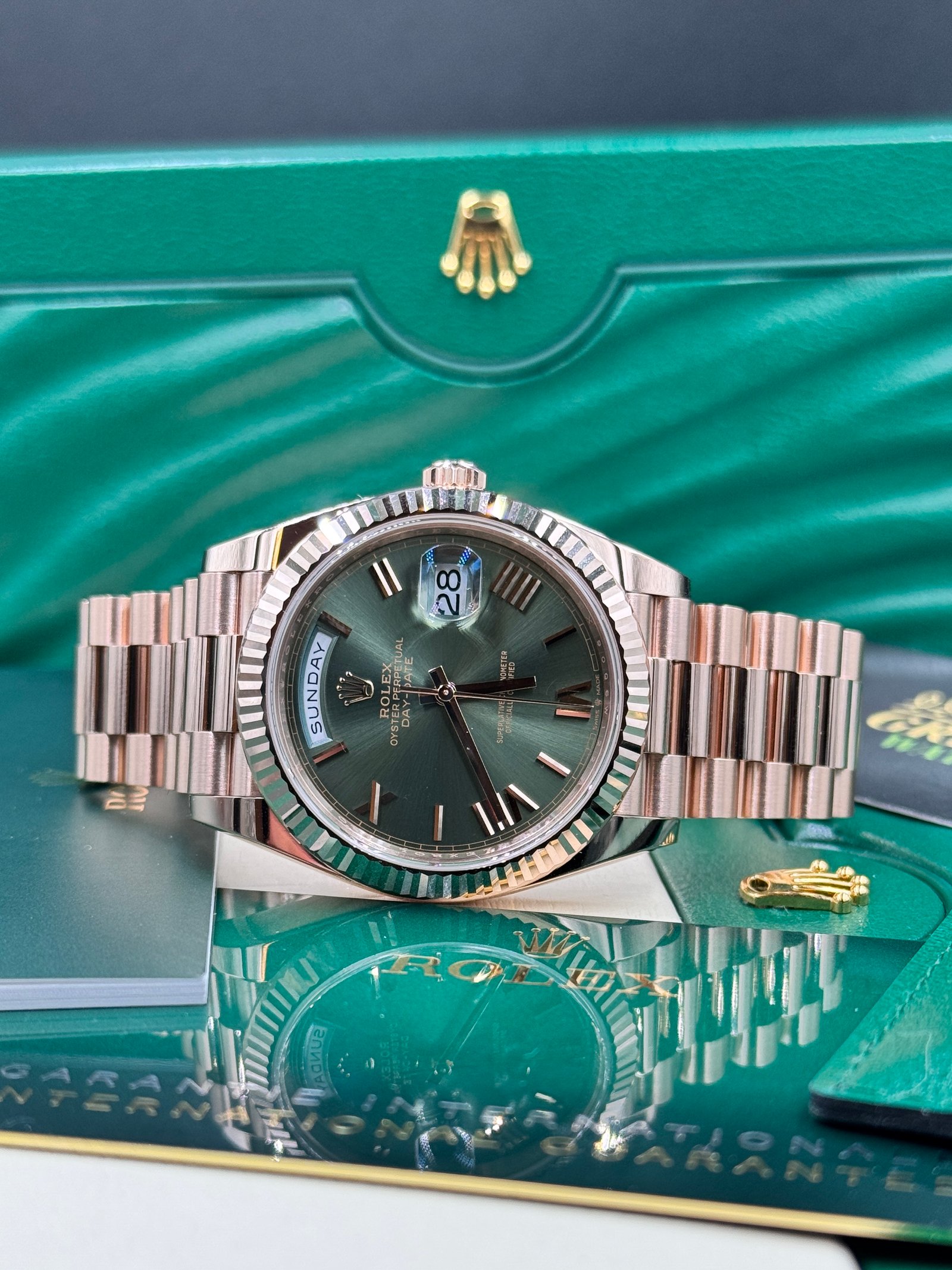 Rolex verkopen Apeldoorn, Rolex Day-Date olive ingekocht door CrownTime