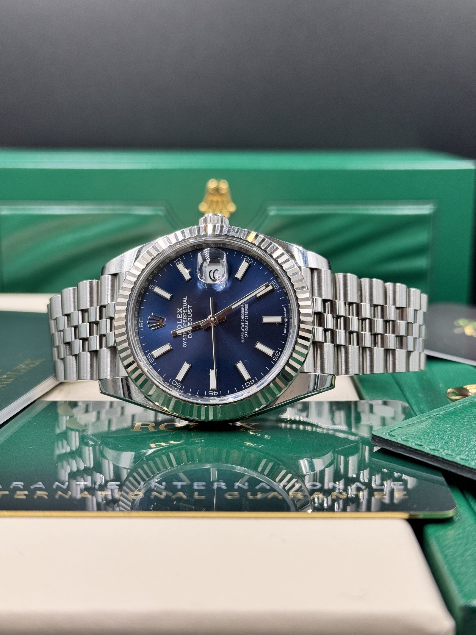 Rolex verkopen Arnhem, Rolex Datejust blauw ingekocht door CrownTime